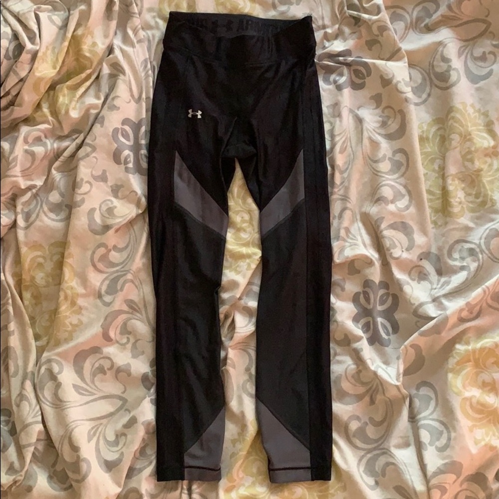 Black & Grey our of Under Armour athletic leggings